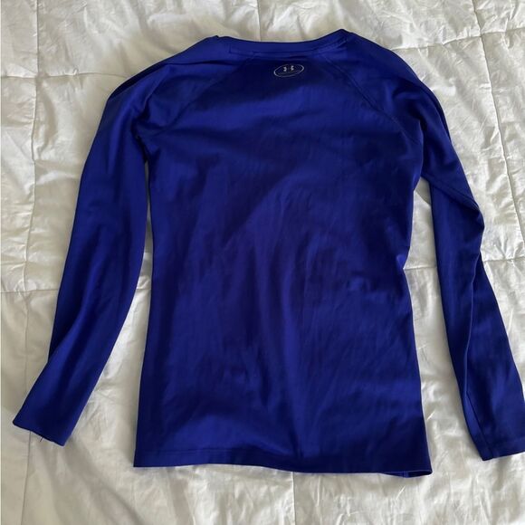Under Armour Women's V-Neck Heatgear Long-sleeve T-Shirt Size XS PURPLE - Picture 8 of 11